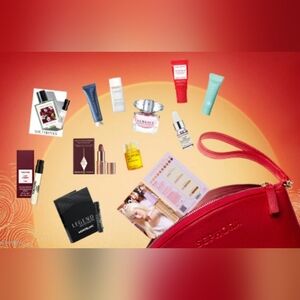 SEPHORA LUNAR New YEAR 2026 13 PIECE Cosmetic Fragrance Set Red Pouch